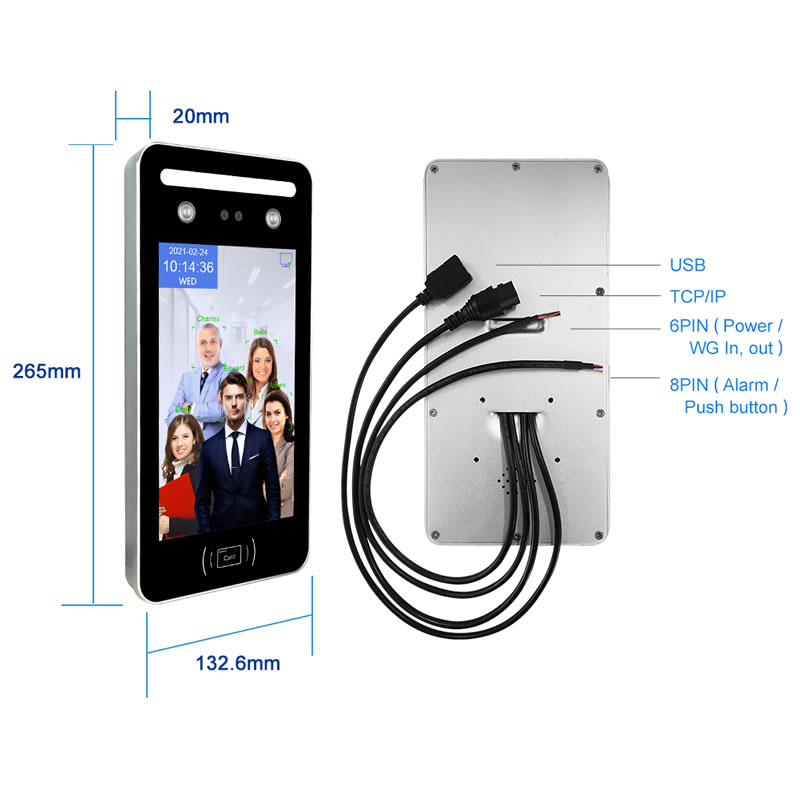 Access Control AI08 Dynamic Face Recognition System Terminal